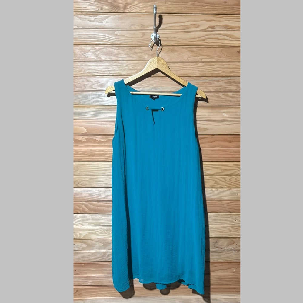 Tacera Teal Sleeveless Dress